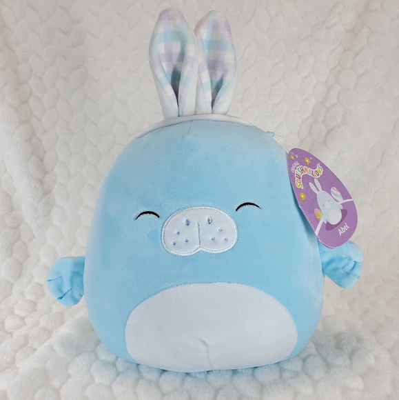 Abel Squishmallow Easter Manatee BNWT 8 Inch - Picture 1 of 7